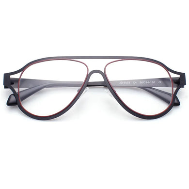 Brand Design Men's Aviation Oversized Metal Alloy Frame Glasses Women Punk Style Pilot Large Optical Lenses Eyeglasses