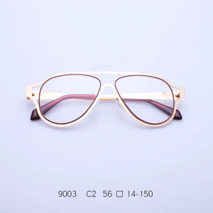 Brand Design Men's Aviation Oversized Metal Alloy Frame Glasses Women Punk Style Pilot Large Optical Lenses Eyeglasses