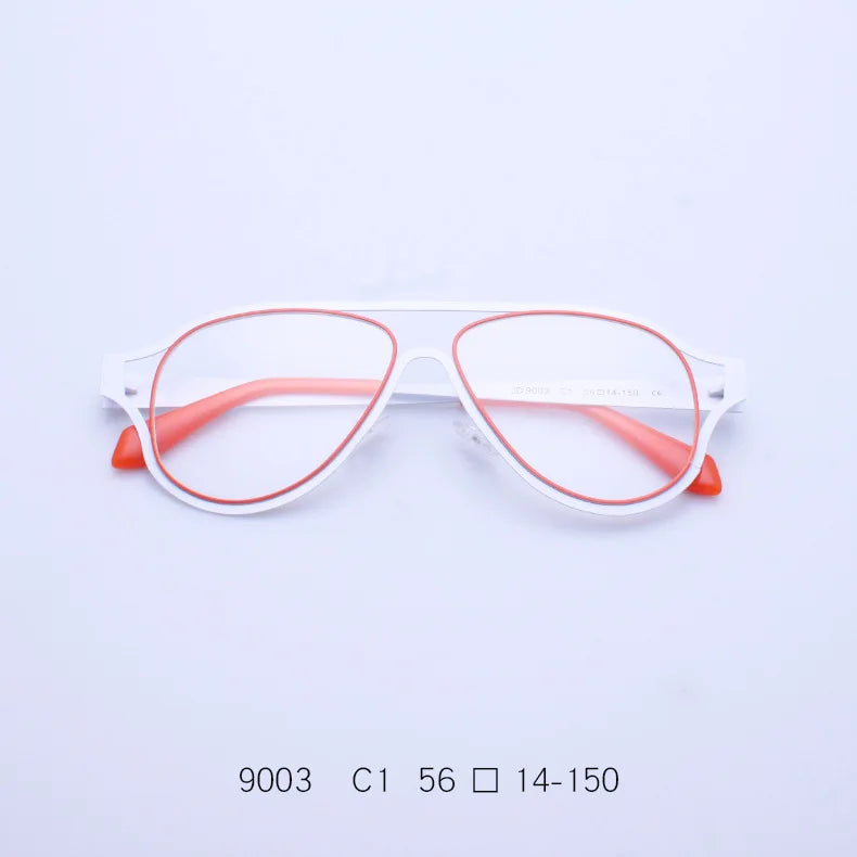Brand Design Men's Aviation Oversized Metal Alloy Frame Glasses Women Punk Style Pilot Large Optical Lenses Eyeglasses