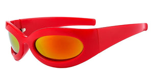 Luxury Brand Sunglasses For Men Trendy Shield Wrap Around Hip Hop Oversized Sunglasses Women 2000's Shades Eyewear UV400