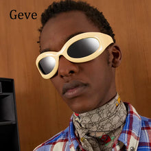 Carica l&#39;immagine nel visualizzatore di Gallery, Luxury Brand Sunglasses For Men Trendy Shield Wrap Around Hip Hop Oversized Sunglasses Women 2000&#39;s Shades Eyewear UV400
