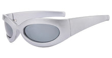 Carica l&#39;immagine nel visualizzatore di Gallery, Luxury Brand Sunglasses For Men Trendy Shield Wrap Around Hip Hop Oversized Sunglasses Women 2000&#39;s Shades Eyewear UV400