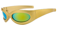 Carica l&#39;immagine nel visualizzatore di Gallery, Luxury Brand Sunglasses For Men Trendy Shield Wrap Around Hip Hop Oversized Sunglasses Women 2000&#39;s Shades Eyewear UV400