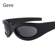 Carica l&#39;immagine nel visualizzatore di Gallery, Luxury Brand Sunglasses For Men Trendy Shield Wrap Around Hip Hop Oversized Sunglasses Women 2000&#39;s Shades Eyewear UV400