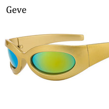Carica l&#39;immagine nel visualizzatore di Gallery, Luxury Brand Sunglasses For Men Trendy Shield Wrap Around Hip Hop Oversized Sunglasses Women 2000&#39;s Shades Eyewear UV400