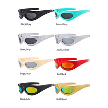 Carica l&#39;immagine nel visualizzatore di Gallery, Luxury Brand Sunglasses For Men Trendy Shield Wrap Around Hip Hop Oversized Sunglasses Women 2000&#39;s Shades Eyewear UV400