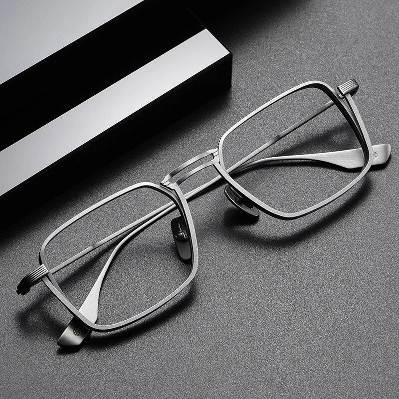 Luxury Brand Titanium Ultralight Gafas Square DTX125 Handmade Computer ...