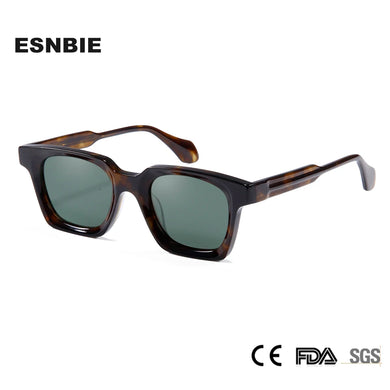 Handmade Acetate Square Sunglasses For Men Polarized Glasses Women Italy Designer Lunette De Soleil Homme Hip-Hop Style