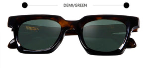 Handmade Acetate Square Sunglasses For Men Polarized Glasses Women Italy Designer Lunette De Soleil Homme Hip-Hop Style