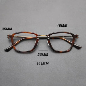 Luxury Titanium Glasses Frame Men Designer Optical Myopia Prescription Acetate Eyeglasses Frame Women    Brand Eyewear