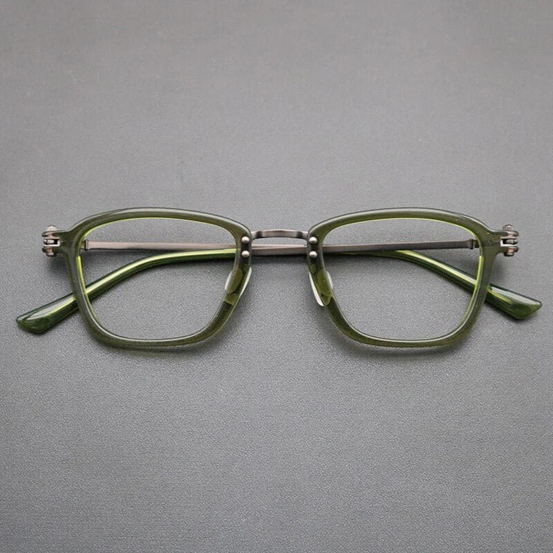 Luxury Titanium Glasses Frame Men Designer Optical Myopia Prescription Acetate Eyeglasses Frame Women    Brand Eyewear