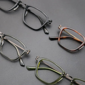 Luxury Titanium Glasses Frame Men Designer Optical Myopia Prescription Acetate Eyeglasses Frame Women    Brand Eyewear