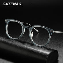Carica l&#39;immagine nel visualizzatore di Gallery, Luxury Titanium Glasses Frame Men Vintage Designer Prescription Acetate Optical Eyeglasses Frame Women    Myopia Eyewear