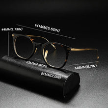 Carica l&#39;immagine nel visualizzatore di Gallery, Luxury Titanium Glasses Frame Men Vintage Designer Prescription Acetate Optical Eyeglasses Frame Women    Myopia Eyewear