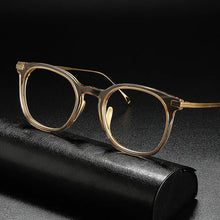 Carica l&#39;immagine nel visualizzatore di Gallery, Luxury Titanium Glasses Frame Men Vintage Designer Prescription Acetate Optical Eyeglasses Frame Women    Myopia Eyewear