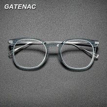 Carica l&#39;immagine nel visualizzatore di Gallery, Luxury Titanium Glasses Frame Men Vintage Designer Prescription Acetate Optical Eyeglasses Frame Women    Myopia Eyewear