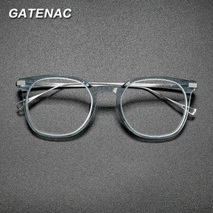Luxury Titanium Glasses Frame Men Vintage Designer Prescription Acetate Optical Eyeglasses Frame Women    Myopia Eyewear