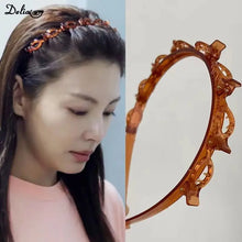 Load image into Gallery viewer, Luxury Woman Non-Slip Hair Bands with Clips Double Band Headbands for Women Hairstyle Bezel Hair Hoop Hair Accessories Headwear
