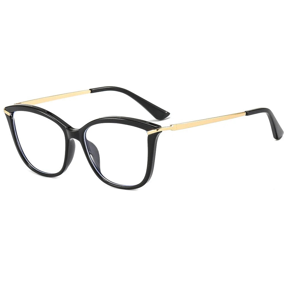 Luxury brand Cat Anti blue Eye Computer Glasses Tr90 Eyeglass Frames Alloy Photochromic Women's Men's Myopia Glasses