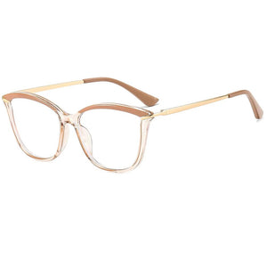 Luxury brand Cat Anti blue Eye Computer Glasses Tr90 Eyeglass Frames Alloy Photochromic Women's Men's Myopia Glasses