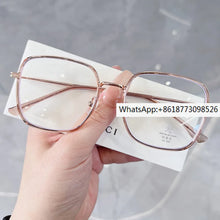 Load image into Gallery viewer, M2670 anti blue light eyeglass frame, large square, large face, slimming appearance, street photo, flat lens, female myopia