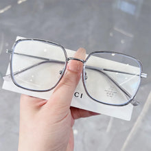 Load image into Gallery viewer, M2670 anti blue light eyeglass frame, large square, large face, slimming appearance, street photo, flat lens, female myopia