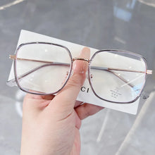 Load image into Gallery viewer, M2670 anti blue light eyeglass frame, large square, large face, slimming appearance, street photo, flat lens, female myopia