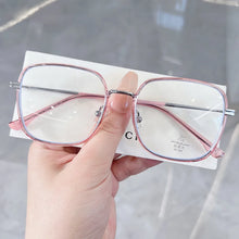 Load image into Gallery viewer, M2670 anti blue light eyeglass frame, large square, large face, slimming appearance, street photo, flat lens, female myopia