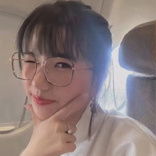 Load image into Gallery viewer, M2670 anti blue light eyeglass frame, large square, large face, slimming appearance, street photo, flat lens, female myopia