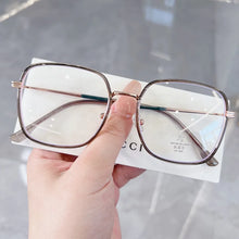 Load image into Gallery viewer, M2670 anti blue light eyeglass frame, large square, large face, slimming appearance, street photo, flat lens, female myopia
