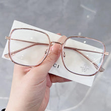 Load image into Gallery viewer, M2670 anti blue light eyeglass frame, large square, large face, slimming appearance, street photo, flat lens, female myopia