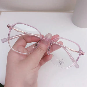 M3715 TR Montatura per occhiali Versione coreana con catena Montatura per occhiali miopia a specchio piatto con decorazione semplice da ragazza