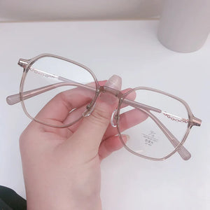 M3715 TR Montatura per occhiali Versione coreana con catena Montatura per occhiali miopia a specchio piatto con decorazione semplice da ragazza