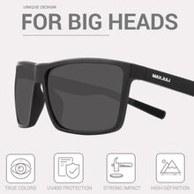 Carica l&#39;immagine nel visualizzatore di Gallery, MAXJULI Polarized Big Sunglasses for Men Women with Big Heads UV 400 Protection 8125