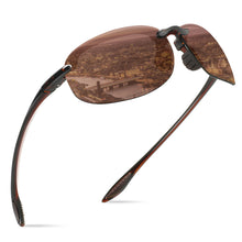 Carica l&#39;immagine nel visualizzatore di Gallery, MAXJULI Polarized Sport  Sunglasses for Men Women TR90 Rimless elliptical Frame Running Fishing  Driving Sun Glasses 8250