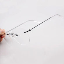 Load image into Gallery viewer, MB Brand Business Men's Glasses Fashion Women's Reading Glasses Ultra Light Pure Titanium Square Rimless Optical Glasses MB0101O