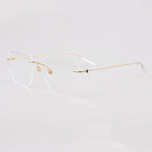 Load image into Gallery viewer, MB Brand Business Men's Glasses Fashion Women's Reading Glasses Ultra Light Pure Titanium Square Rimless Optical Glasses MB0101O