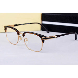 MB Brand   Vinatge Half-rim Acetate Square Prescription Eyeglasses Frames Men Myopia Optical Glasses Frame MB669