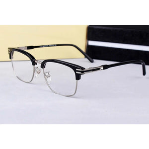 MB Brand   Vinatge Half-rim Acetate Square Prescription Eyeglasses Frames Men Myopia Optical Glasses Frame MB669