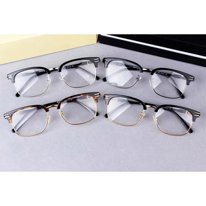 MB Brand   Vinatge Half-rim Acetate Square Prescription Eyeglasses Frames Men Myopia Optical Glasses Frame MB669