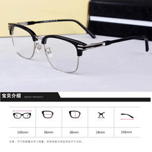 Load image into Gallery viewer, MB Brand   Vinatge Half-rim Acetate Square Prescription Eyeglasses Frames Men Myopia Optical Glasses Frame MB669