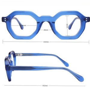 Irregular Acetate Glasses Frames Myopia and Farsightedness Optical Prescription Eyeglasses for Men Women Anti Blue Light