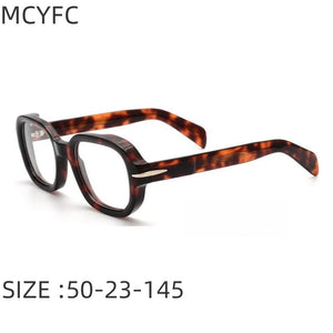 MCYFC Montature per occhiali giapponesi Retro Design quadrato letterario per uomo Occhiali da vista Donna Montatura per occhiali da uomo