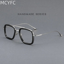 Load image into Gallery viewer, MCYFC Prescription Eyeglasses Frames Men Blue Light Blocking Lens - Lightweight Titanium Iron Man Inspired Optical Eyewear Frame