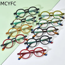 Load image into Gallery viewer, MCYFC Round Eyeglasses Frames Grinding Acetate Material Glasses Frame for Men and Women   Optical Prescription Eyewear