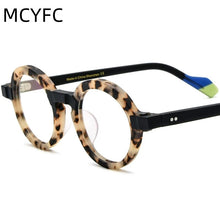 Load image into Gallery viewer, MCYFC Round Eyeglasses Frames Grinding Acetate Material Glasses Frame for Men and Women   Optical Prescription Eyewear