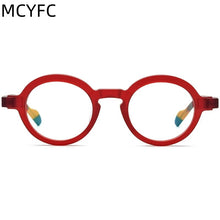 Load image into Gallery viewer, MCYFC Round Eyeglasses Frames Grinding Acetate Material Glasses Frame for Men and Women   Optical Prescription Eyewear
