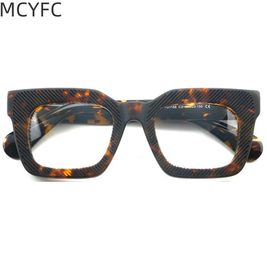 MCYFC Thickened Eyeglasses Frames for Men and Women European and American Square Glasses Optical Prescription Eyewear