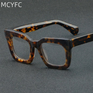 MCYFC Thickened Eyeglasses Frames for Men and Women European and American Square Glasses Optical Prescription Eyewear