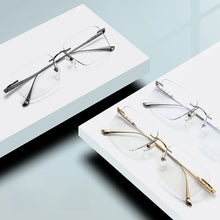 Load image into Gallery viewer, MCYFC Ultra-light Titanium  Eye Glasses Frames for Men Quadrilateral Rimless Business Eyeglasses Optical Prescription Eyewear